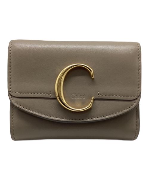 Chloe（クロエ）Chloe (クロエ) 3つ折り財布 ベージュの古着・服飾アイテム