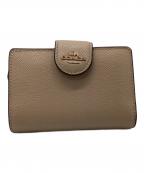 COACHコーチ）の古着「ミディアム コーナー ジウォレット」｜ベージュ×ブラウン