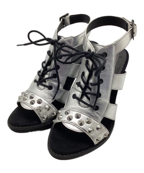 Dr.Martens（ドクターマーチン）Dr.Martens (ドクターマーチン) ヒールサンダル ブラック×シルバー サイズ:UK4の古着・服飾アイテム