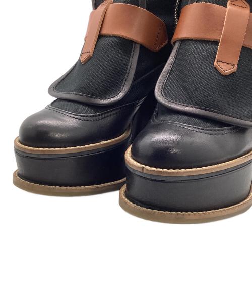 Vivienne Westwood（ヴィヴィアンウエストウッド）Vivienne Westwood (ヴィヴィアンウエストウッド) 厚底ボンデージブーツ ブラック サイズ:38の古着・服飾アイテム
