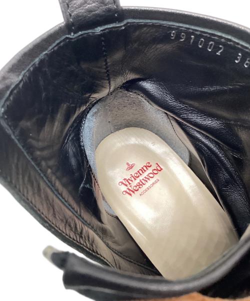 Vivienne Westwood（ヴィヴィアンウエストウッド）Vivienne Westwood (ヴィヴィアンウエストウッド) 厚底ボンデージブーツ ブラック サイズ:38の古着・服飾アイテム