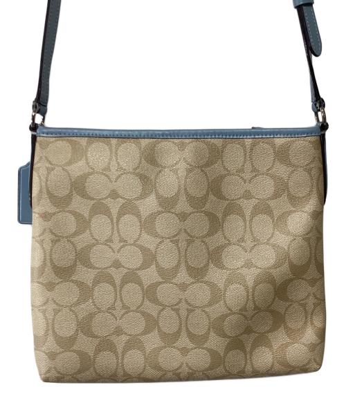 COACH（コーチ）COACH (コーチ) ショルダーバッグ ベージュ×ブルーの古着・服飾アイテム