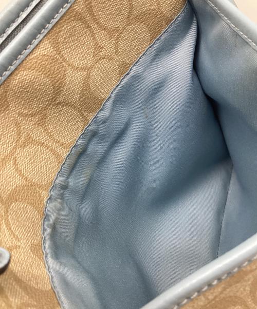 COACH（コーチ）COACH (コーチ) ショルダーバッグ ベージュ×ブルーの古着・服飾アイテム