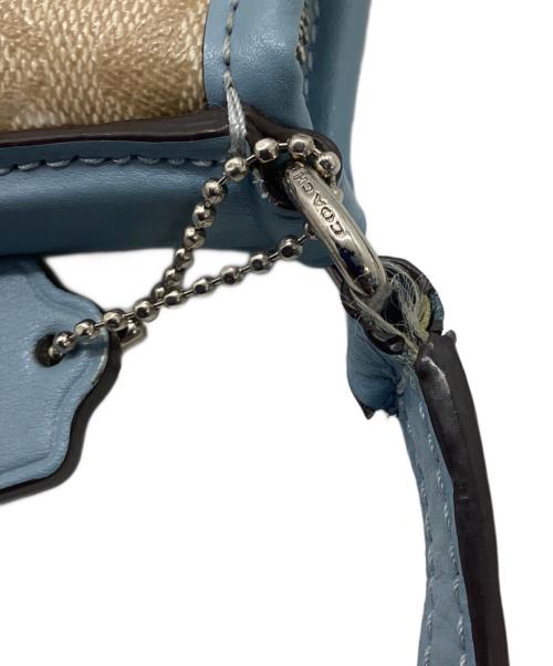 COACH（コーチ）COACH (コーチ) ショルダーバッグ ベージュ×ブルーの古着・服飾アイテム