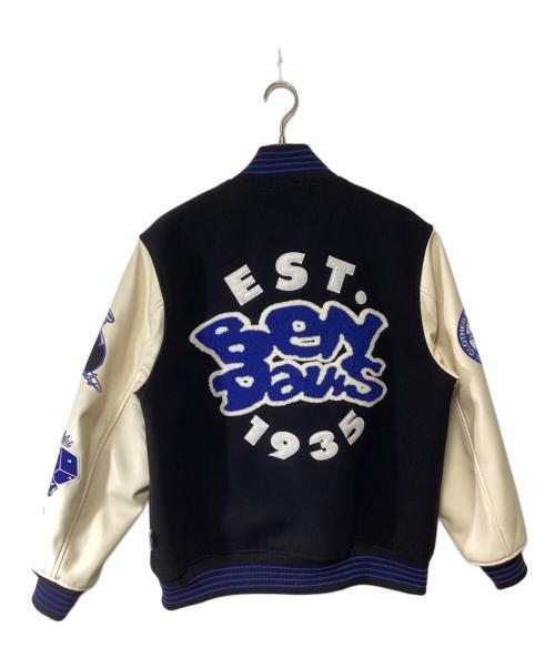 BEN DAVIS（ベンデイビス）BEN DAVIS (ベンデイビス) スタジャン ブラック×アイボリー サイズ:Lの古着・服飾アイテム