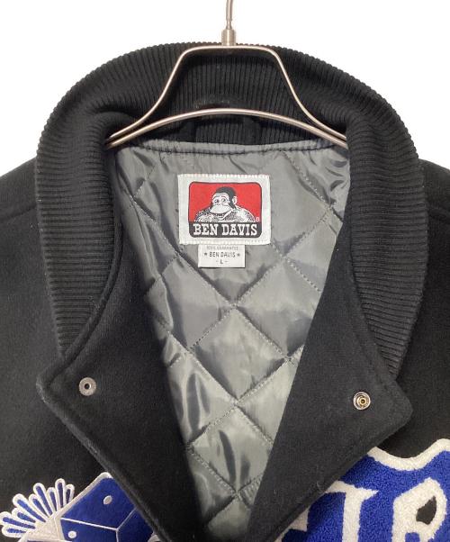 BEN DAVIS（ベンデイビス）BEN DAVIS (ベンデイビス) スタジャン ブラック×アイボリー サイズ:Lの古着・服飾アイテム