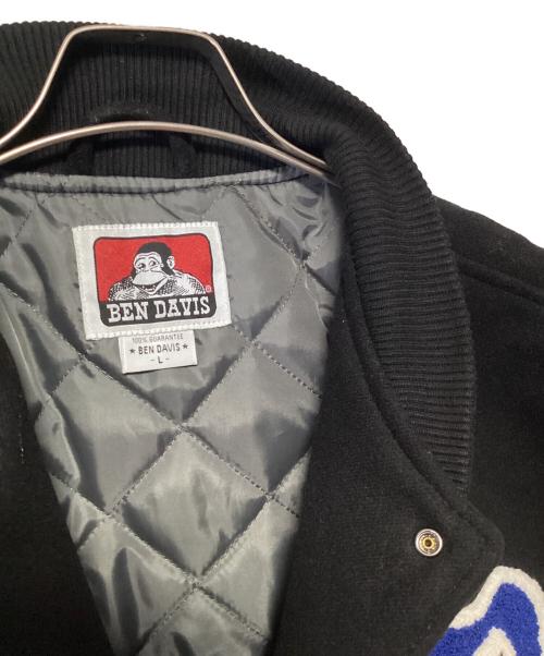 BEN DAVIS（ベンデイビス）BEN DAVIS (ベンデイビス) スタジャン ブラック×アイボリー サイズ:Lの古着・服飾アイテム