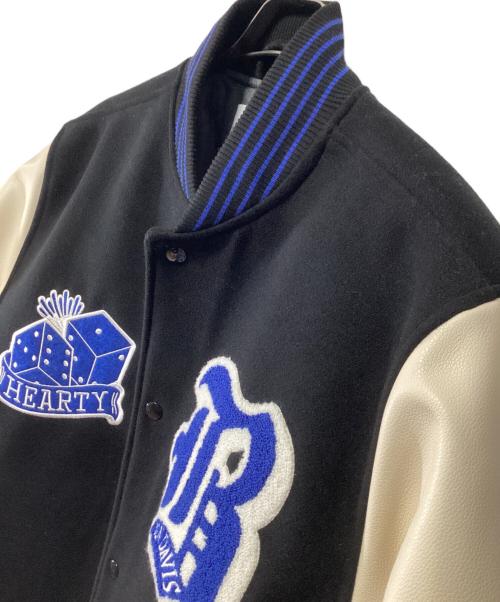 BEN DAVIS（ベンデイビス）BEN DAVIS (ベンデイビス) スタジャン ブラック×アイボリー サイズ:Lの古着・服飾アイテム