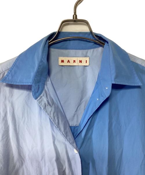 MARNI（マルニ）MARNI (マルニ) 2トーンカラー ノースリーブロングシャツ ブルー×スカイブルー サイズ:38の古着・服飾アイテム