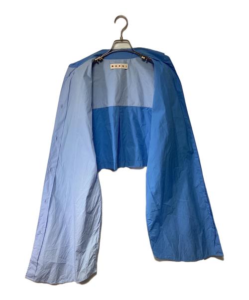 MARNI（マルニ）MARNI (マルニ) 2トーンカラー ノースリーブロングシャツ ブルー×スカイブルー サイズ:38の古着・服飾アイテム
