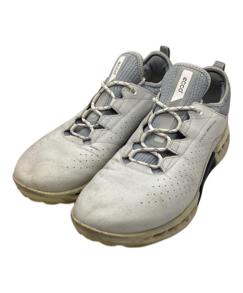 ECCO（エコー）ECCO (エコー) ローカットスニーカー ホワイト×ブルー サイズ:EU 42の古着・服飾アイテム