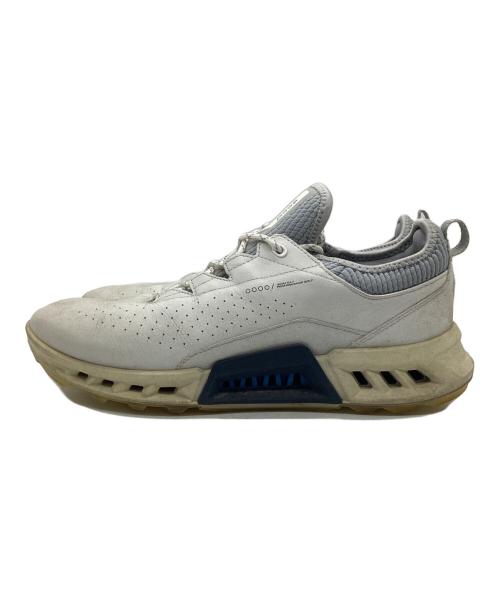 ECCO（エコー）ECCO (エコー) ローカットスニーカー ホワイト×ブルー サイズ:EU 42の古着・服飾アイテム