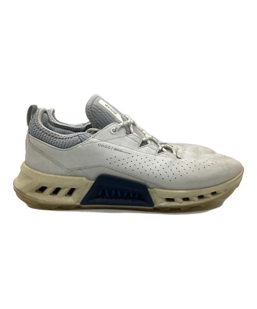 ECCO（エコー）ECCO (エコー) ローカットスニーカー ホワイト×ブルー サイズ:EU 42の古着・服飾アイテム