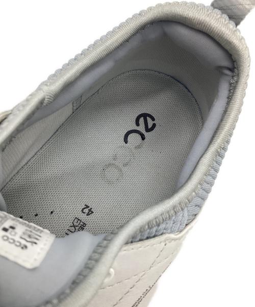 ECCO（エコー）ECCO (エコー) ローカットスニーカー ホワイト×ブルー サイズ:EU 42の古着・服飾アイテム