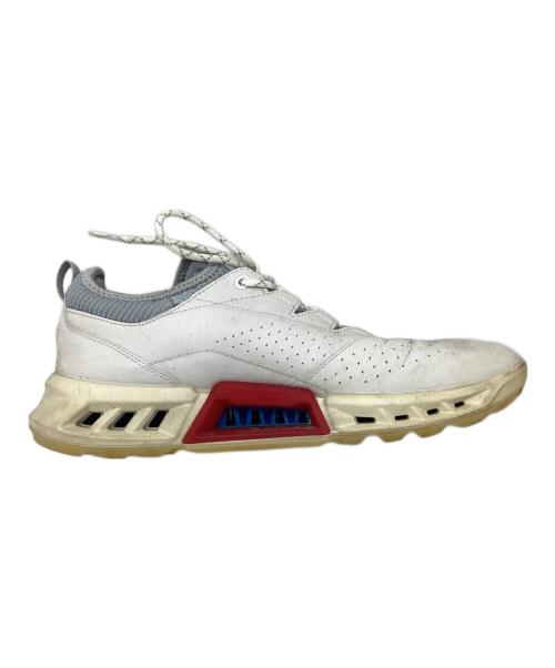 ECCO（エコー）ECCO (エコー) ローカットスニーカー ホワイト×ブルー サイズ:EU 42の古着・服飾アイテム