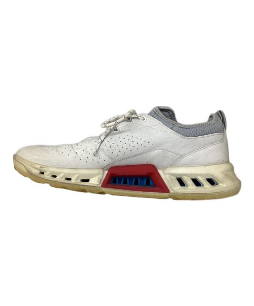 ECCO（エコー）ECCO (エコー) ローカットスニーカー ホワイト×ブルー サイズ:EU 42の古着・服飾アイテム