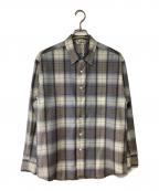 AURALEEオーラリー）の古着「SUPER LIGHT WOOL CHECK SHIRT」｜アイボリー×グレー×ブラウン