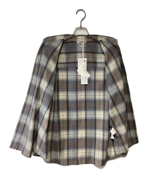 AURALEE（オーラリー）AURALEE (オーラリー) SUPER LIGHT WOOL CHECK SHIRT アイボリー×グレー×ブラウン サイズ:3の古着・服飾アイテム