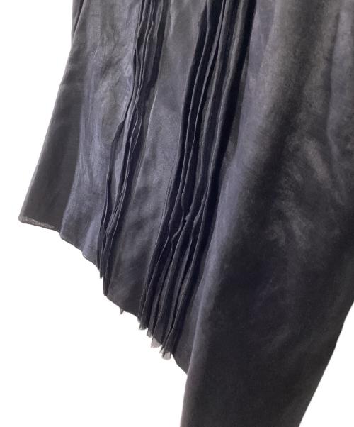 DRAWER（ドゥロワー）DRAWER (ドゥロワー) フリルピンタックブラウス ブラック サイズ:38の古着・服飾アイテム
