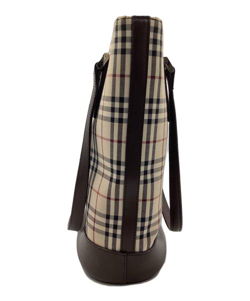 BURBERRY（バーバリー）BURBERRY (バーバリー) トートバッグ ベージュ×ブラウンの古着・服飾アイテム
