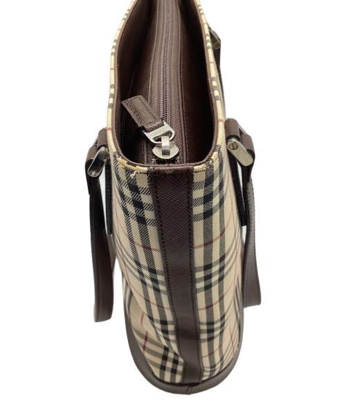 BURBERRY（バーバリー）BURBERRY (バーバリー) トートバッグ ベージュ×ブラウンの古着・服飾アイテム