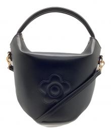 MARY QUANT（マリークヮント）の古着「レザーバッグ」｜ブラック