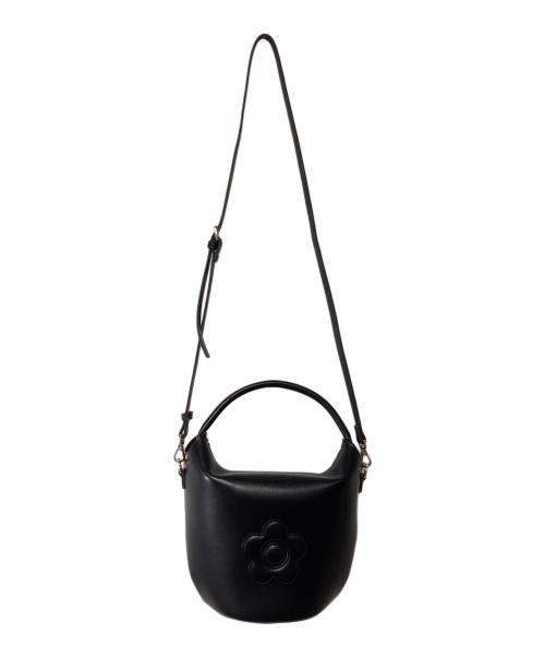 MARY QUANT（マリークヮント）MARY QUANT (マリークヮント) レザーバッグ ブラックの古着・服飾アイテム