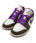 NIKEナイキ）の古着「Air Jordan 1 Low」｜ブラウン×ホワイト×パープル
