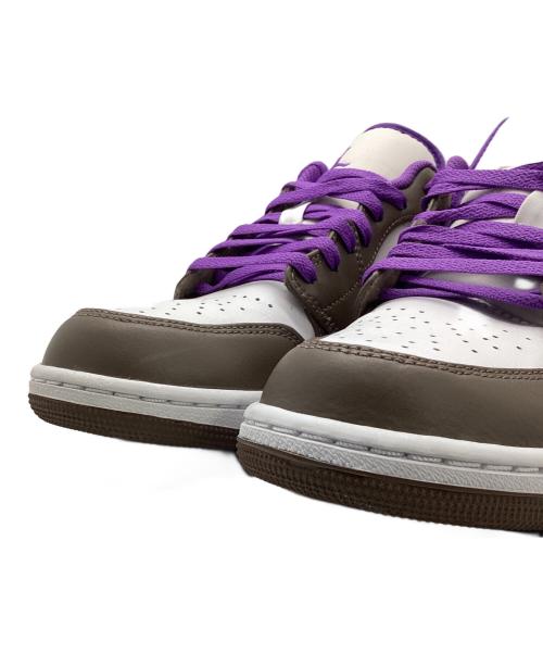 NIKE（ナイキ）NIKE (ナイキ) Air Jordan 1 Low ブラウン×ホワイト×パープル サイズ:28の古着・服飾アイテム