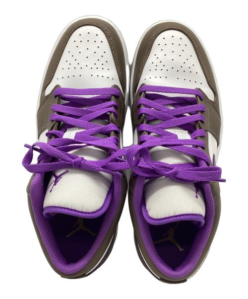 NIKE（ナイキ）NIKE (ナイキ) Air Jordan 1 Low ブラウン×ホワイト×パープル サイズ:28の古着・服飾アイテム
