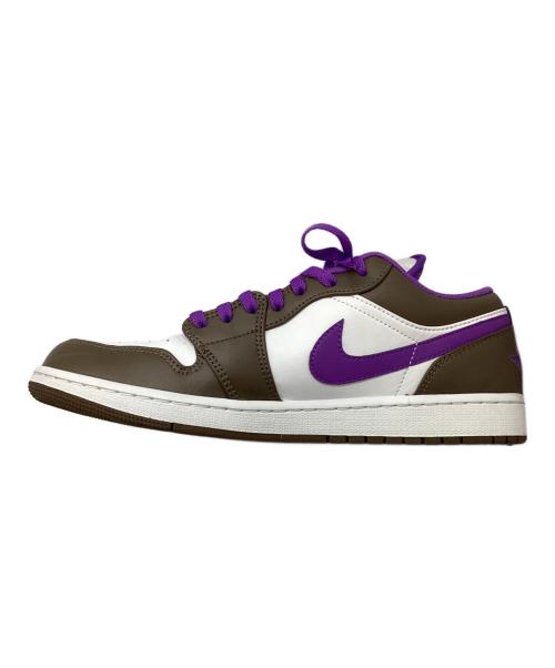 NIKE（ナイキ）NIKE (ナイキ) Air Jordan 1 Low ブラウン×ホワイト×パープル サイズ:28の古着・服飾アイテム
