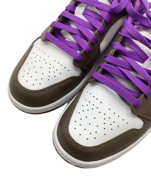 NIKE（ナイキ）NIKE (ナイキ) Air Jordan 1 Low ブラウン×ホワイト×パープル サイズ:28の古着・服飾アイテム