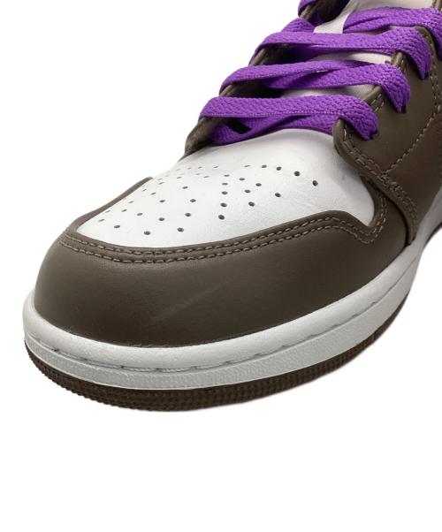 NIKE（ナイキ）NIKE (ナイキ) Air Jordan 1 Low ブラウン×ホワイト×パープル サイズ:28の古着・服飾アイテム