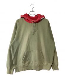 SUPREME（シュプリーム）の古着「プルオーバーパーカー」｜レッド×カーキ