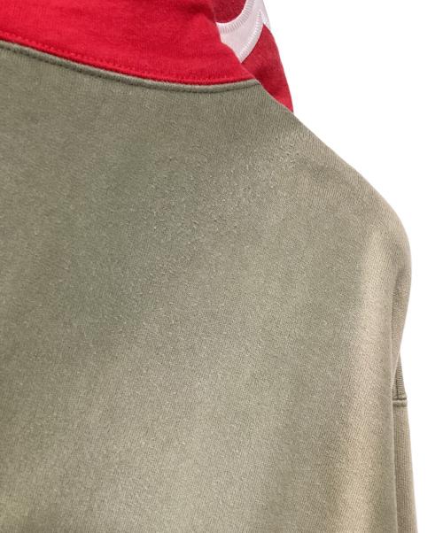 SUPREME（シュプリーム）SUPREME (シュプリーム) プルオーバーパーカー レッド×カーキ サイズ:XLargeの古着・服飾アイテム