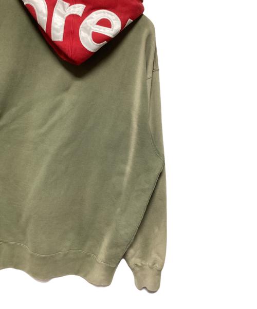 SUPREME（シュプリーム）SUPREME (シュプリーム) プルオーバーパーカー レッド×カーキ サイズ:XLargeの古着・服飾アイテム