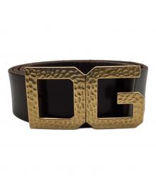 DOLCE & GABBANA（ドルチェ＆ガッバーナ）の古着「レザーベルト」｜ブラウン×ゴールド