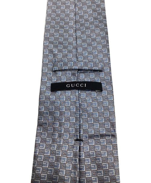 GUCCI（グッチ）GUCCI (グッチ) ネクタイ ブルー×グレー サイズ:記載なしの古着・服飾アイテム