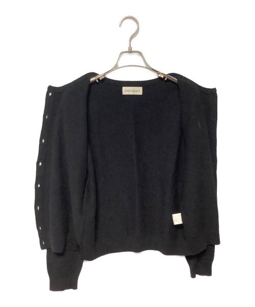 Yves Saint Laurent（イヴサンローラン）Yves Saint Laurent (イヴサンローラン) 薄手カーディガン ブラック サイズ:Mの古着・服飾アイテム