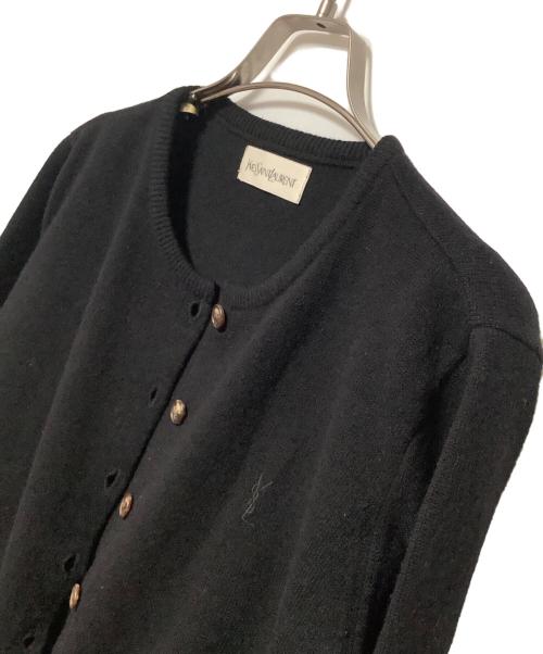Yves Saint Laurent（イヴサンローラン）Yves Saint Laurent (イヴサンローラン) 薄手カーディガン ブラック サイズ:Mの古着・服飾アイテム