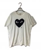 PLAY COMME des GARCONSプレイコムデギャルソン）の古着「半袖カットソー」｜ホワイト
