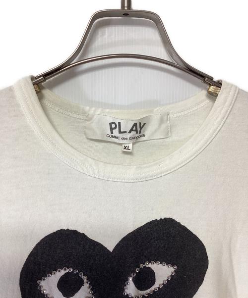 PLAY COMME des GARCONS（プレイコムデギャルソン）PLAY COMME des GARCONS (プレイコムデギャルソン) 半袖カットソー ホワイト サイズ:XLの古着・服飾アイテム