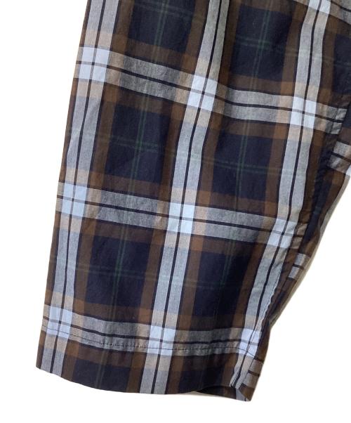 TONE（トーン）TONE (トーン) 長袖シャツ ネイビー×ブラウン サイズ:3の古着・服飾アイテム