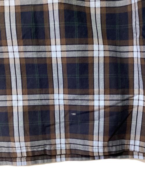 TONE（トーン）TONE (トーン) 長袖シャツ ネイビー×ブラウン サイズ:3の古着・服飾アイテム