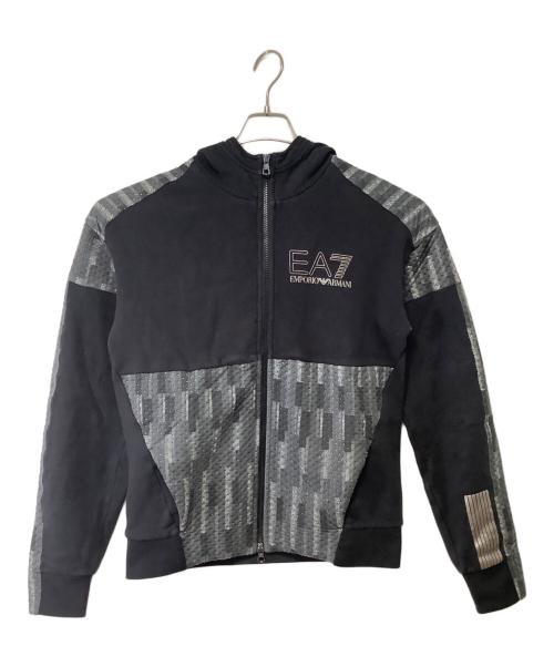 EMPORIO ARMANI（エンポリオ アルマーニ）EMPORIO ARMANI (エンポリオ アルマーニ) ジップパーカー ブラック サイズ:Freeの古着・服飾アイテム