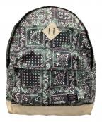 PORTER×stussy×reyn spoonerポーター×ステューシー×レイン スプナー）の古着「リュック」｜グリーン×アイボリー