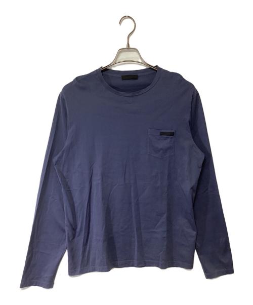 PRADA（プラダ）PRADA (プラダ) ロングスリーブTシャツ ブルー サイズ:Lの古着・服飾アイテム