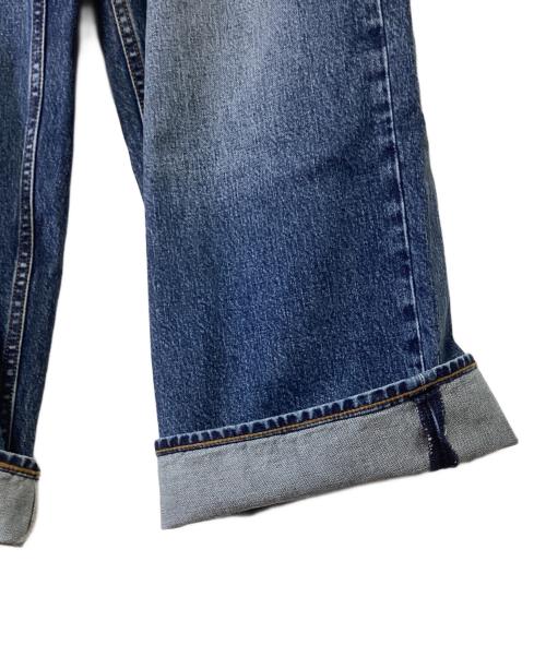 Wrangler（ラングラー）Wrangler (ラングラー) UNFOLLOW/FOLL (アンフォロー) ワイドデニムパンツ ブルー サイズ:Sの古着・服飾アイテム