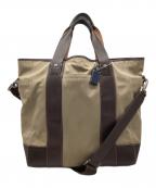 COACHコーチ）の古着「2WAYトートバッグ」｜ベージュ×ブラウン