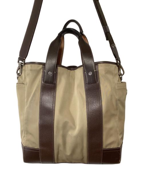 COACH（コーチ）COACH (コーチ) 2WAYトートバッグ ベージュ×ブラウンの古着・服飾アイテム